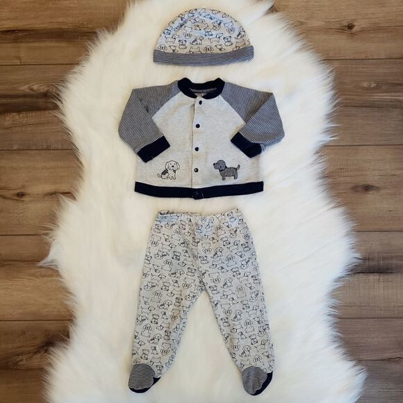 Little Me 9M 3 Piece Matching Set - Picture 1 of 2